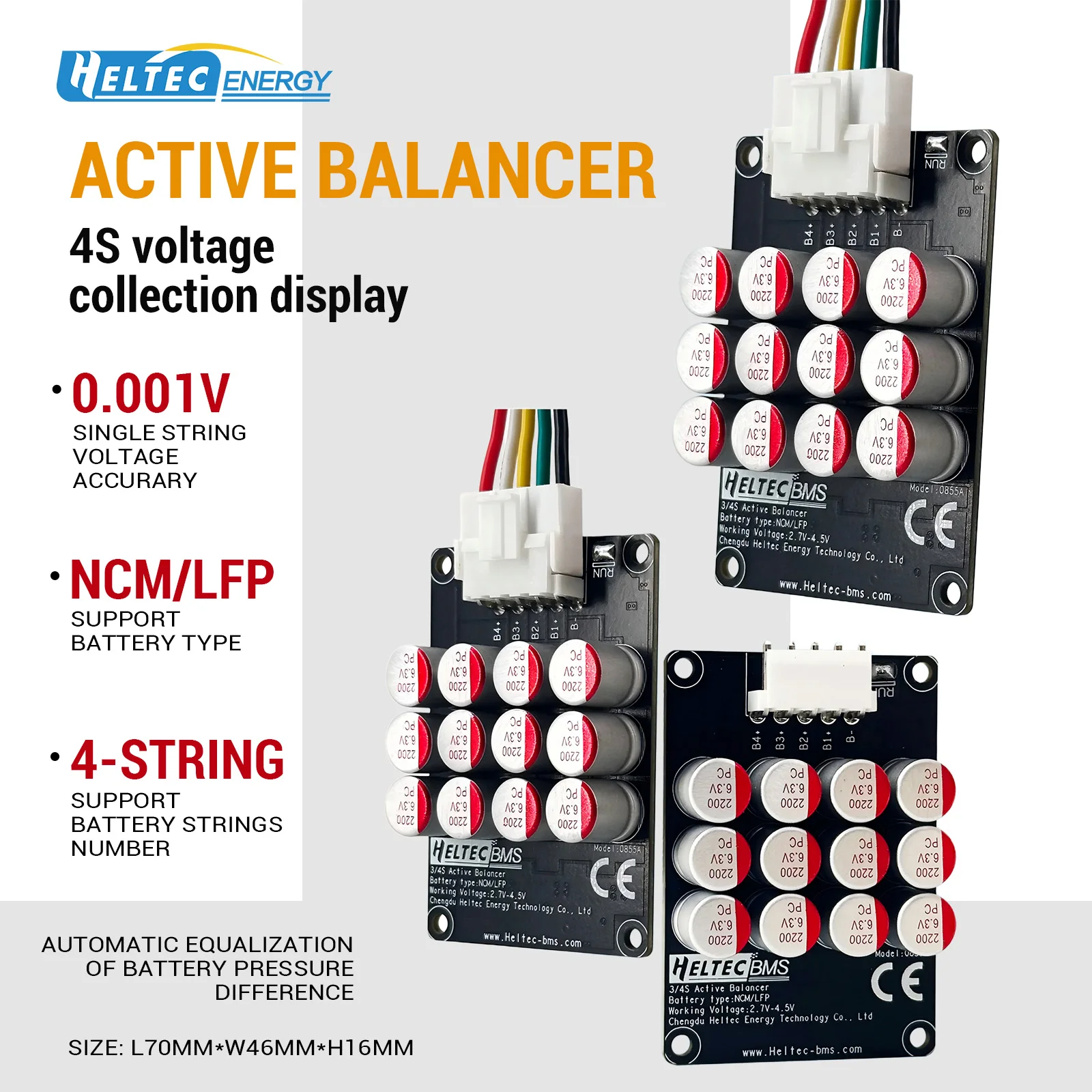 Heltecbms 5A battery cell balance module 4s 3S 5S 6S 7S 8S 12S 13S 16S 20S 21S for Ternary Lithium/LTO/LiFePO4 balancer