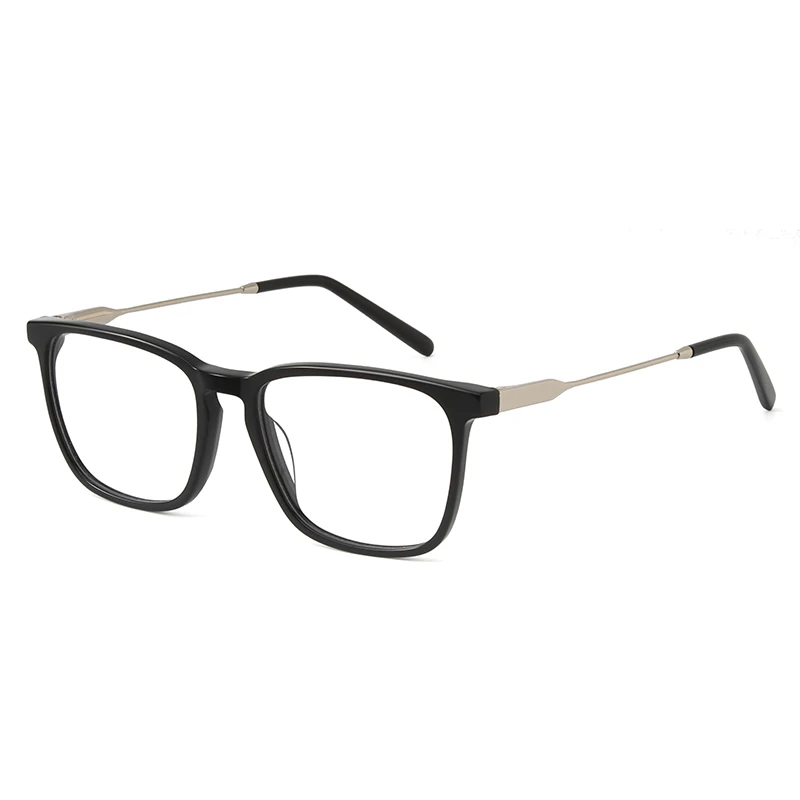 

Plain Glass Spectacles Acetate Mix Material Luxury Frame Customize Prescription Could Size 53-18-140