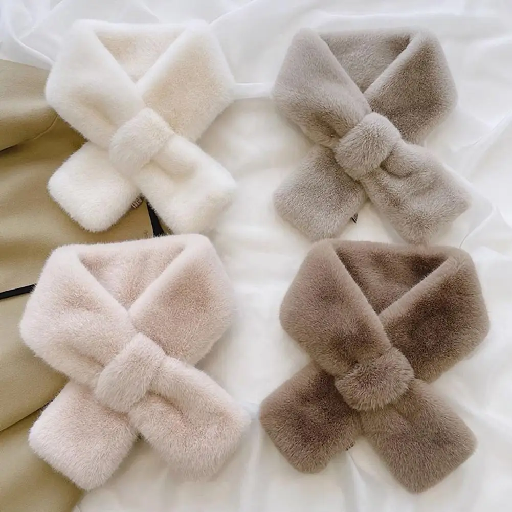 Women Scarf Women’s Solid Color Neck Scarf Soft Touch Warm Wrap Thickened Windproof Cold-resistant Winter Accessory Soft Touch