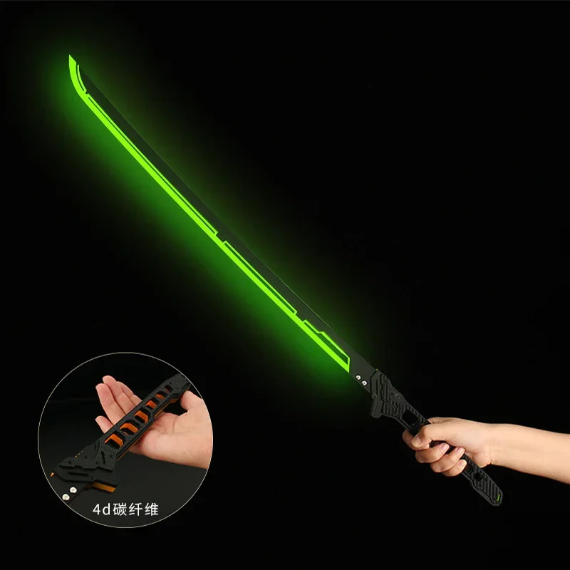 Cyberpunk Lightsaber Sword Toy, Katana Cosplay, Porte-clés en acrylique, Porte-clés modèle d\'arme, Périphérique de jeu, Cadeaux sûrs non tranchants,