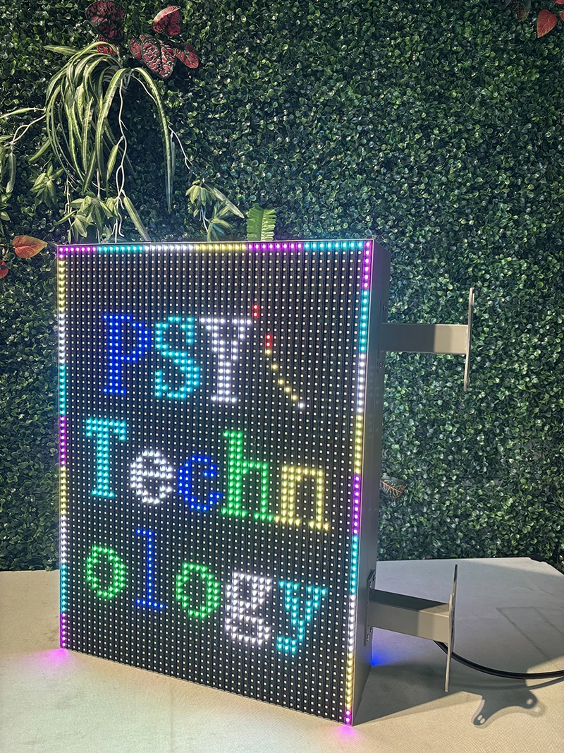 

P10 Outdoor Double Sided Waterproof Iron Box LED Full Color Display WiFi Control Send Text 640x480mm Billboard Programmable