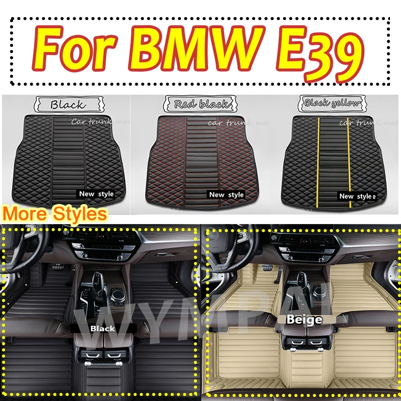 

Роскошные автомобильные коврики на заказ для BMW E39 1996, 1997, 1998, 1999, 2000, 2001, авто, роскошные кожаные мужские и женские автомобильные коврики, полные