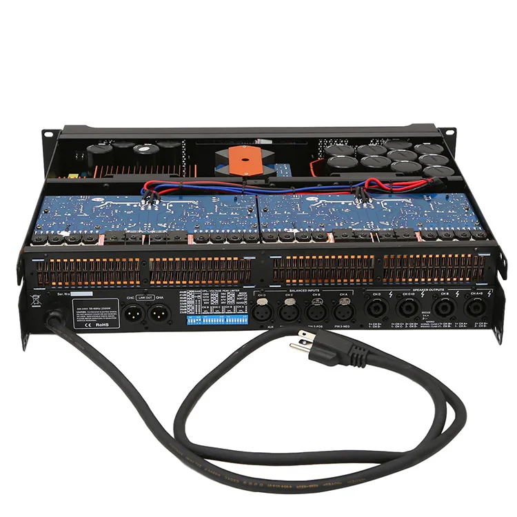 México estoque local DS-10Q capacitor preto 4 canais 1350w classe td amplificador de áudio de 4 canais