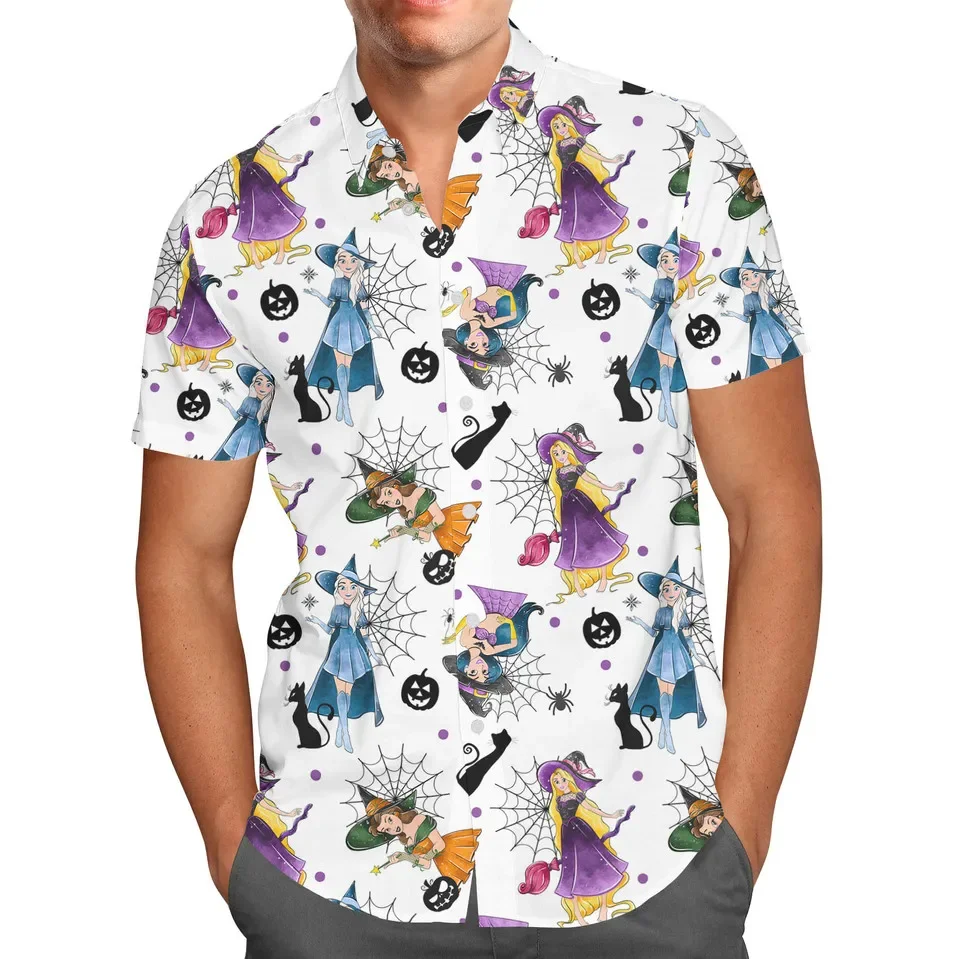 

2024 Disney Halloween Witch Princess Hawaiian Men's Shirt