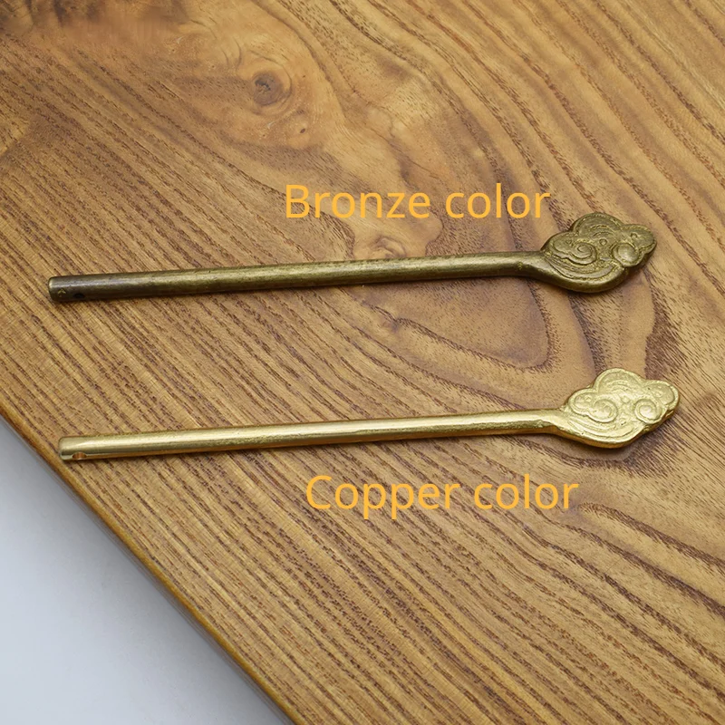 One Piece Latch Locking Pin Straight Lock Bolt Chinese Furniture Hardware Brass Locking Closure Pin Cabinet Door Trunk Box Latch
