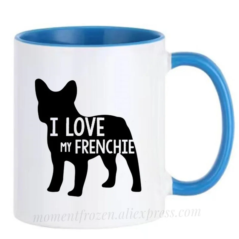 Frenchie Dog Cups BullDog Pug Mugs Xmas Christmas Mugs for Women for Mum fDrinkware Tableware Design Your Own Custom White Mugen