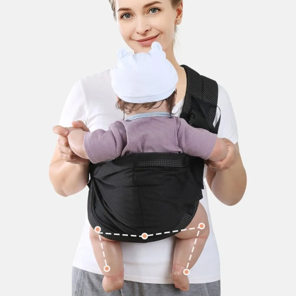 

Solid Color Baby Wrap Carrier Adjustable Newborn Front Holding Infant Backpacks Mesh Horizontal Holding Type Newborn Sling Wrap