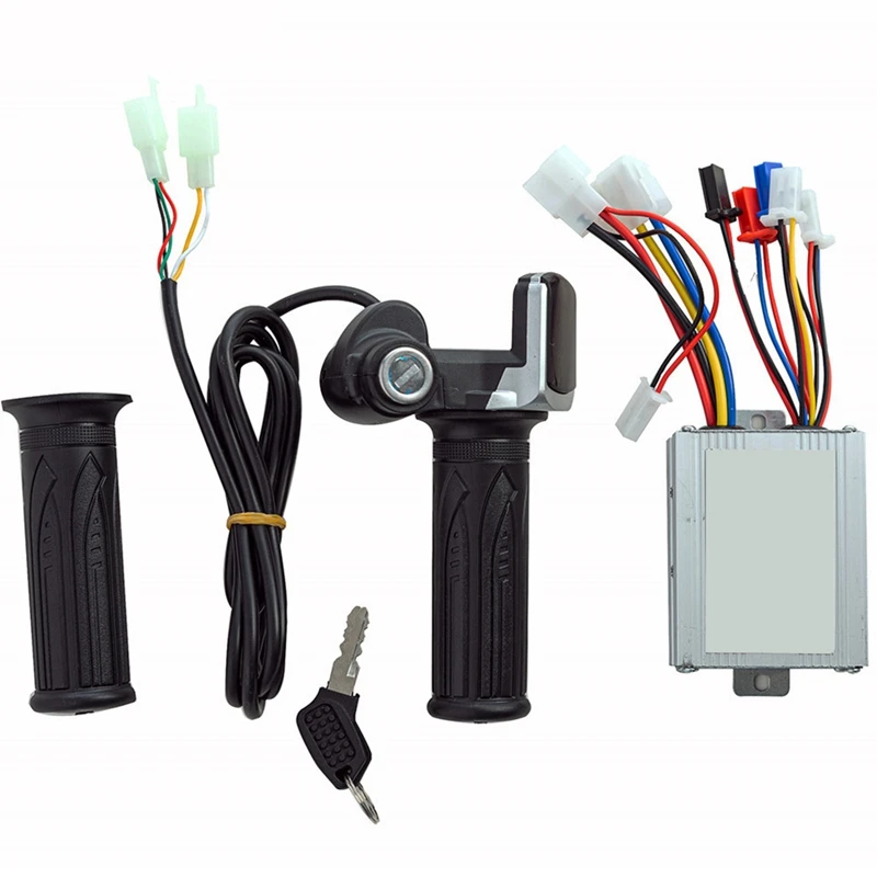 Electric Scooter Accessories Motor Brushed Controller & Throttle Twist Grip 24V 350W for Electric Scooter Bicycle Bike-A23R