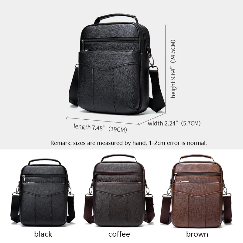 Imagem -04 - Bolsa Tiracolo de Couro Genuíno para Homens Bolsa de Ombro Macia Estilo Empresarial Japonês Bolsa Mensageiro Tendência Retrô por Atacado 2023