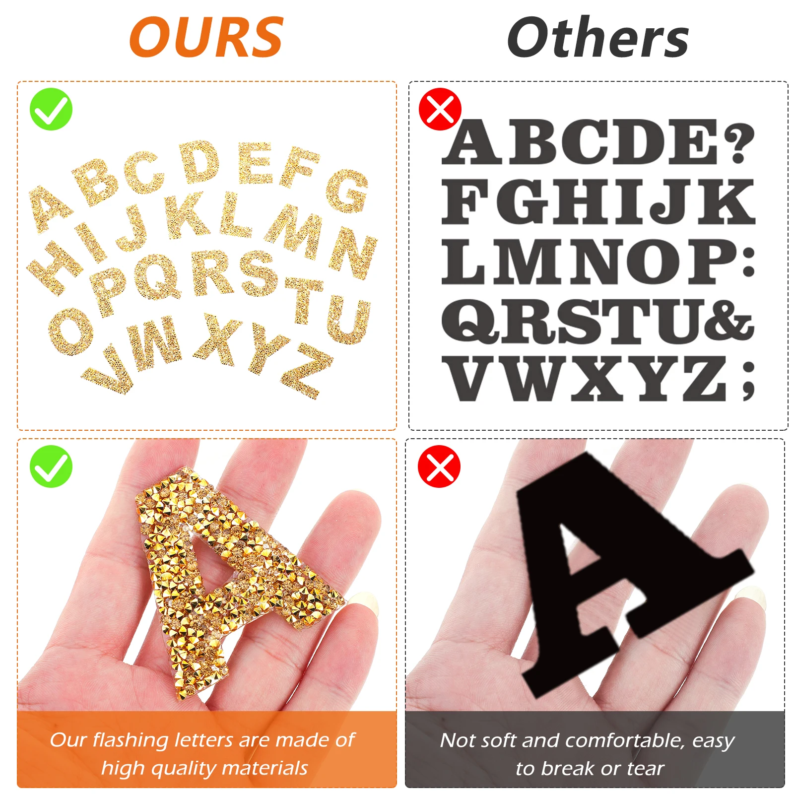 

1 set Reusable Diamond Cloth Patches Clear Pattern Clothing Decorations Sew Appliques Drill Rhinestone Alphabet Shaped Iron on