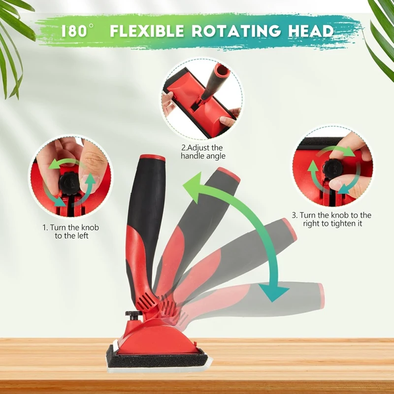 AC88-2Pcs Stain Pads To Apply Paint With Handle Deck Stain Applicator For Extended Application Of Stain Paint Sealer