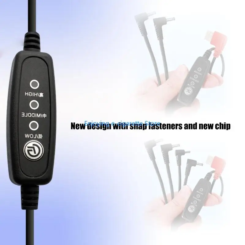 USB 5V Clothing Fan Speed Control Cable with Portable Cooling Control Function Y4QF