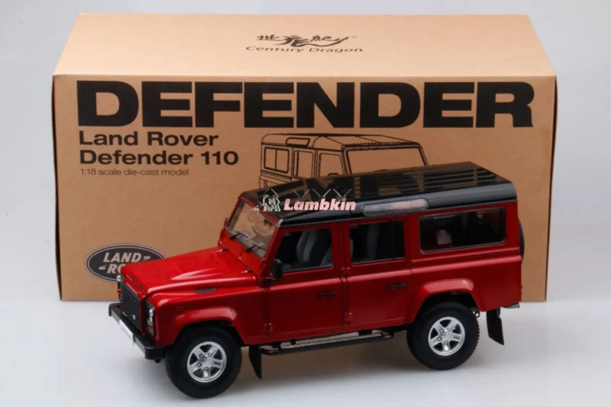 Simulação colecionáveis modelo de carro, dragão do século decoração, original Range Rover Defender 110, 1:18