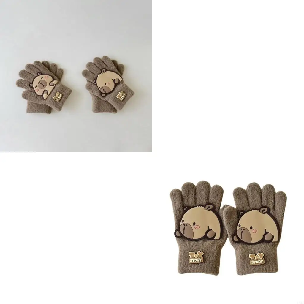 1 пара модные детские перчатки ветропроницаемые вязаные рукавицы с разделением пальцев/рукавиц без пальцев для мальчиков и