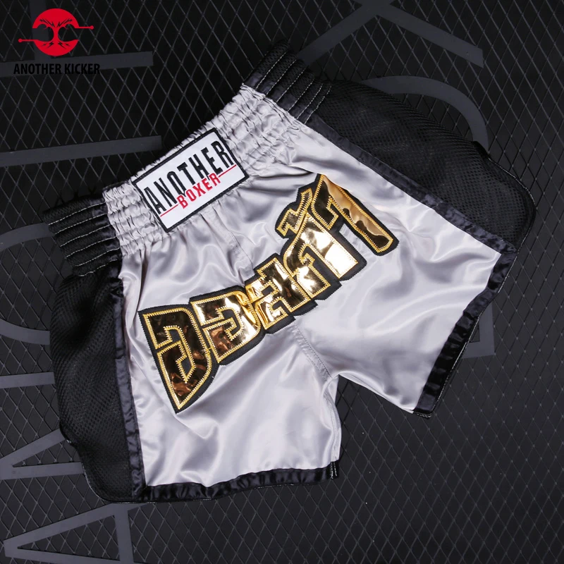 

Muay Thai Bo Satin Polyester Kickbo Pants Kids Adults MMA Thaibo Muaythai Grappg Training Shorts