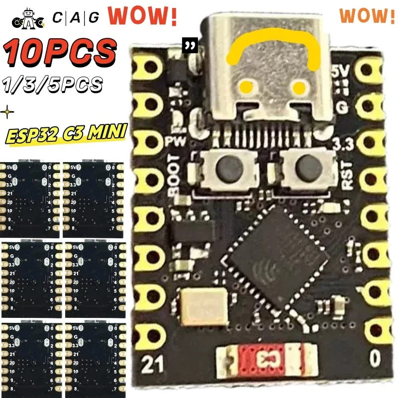 ESP32 C3 Development Board Modules Mini Wifi BT Bluetooth Module RISC-V 32-Bit Single-Core Processor ESP32-C3 16Pin Type-C