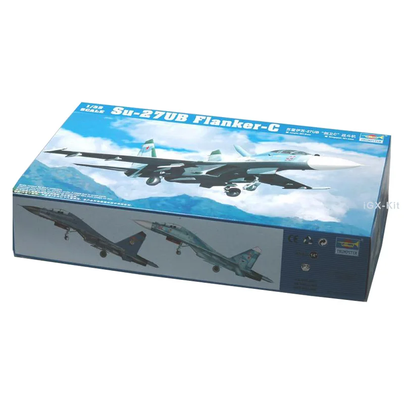 Trumpeter 02270 1/32 Russian Sukhoi Su27 Su27UB Flanker C Fighter Military Handcraft Plastic Assembly Model Toy Building Kit