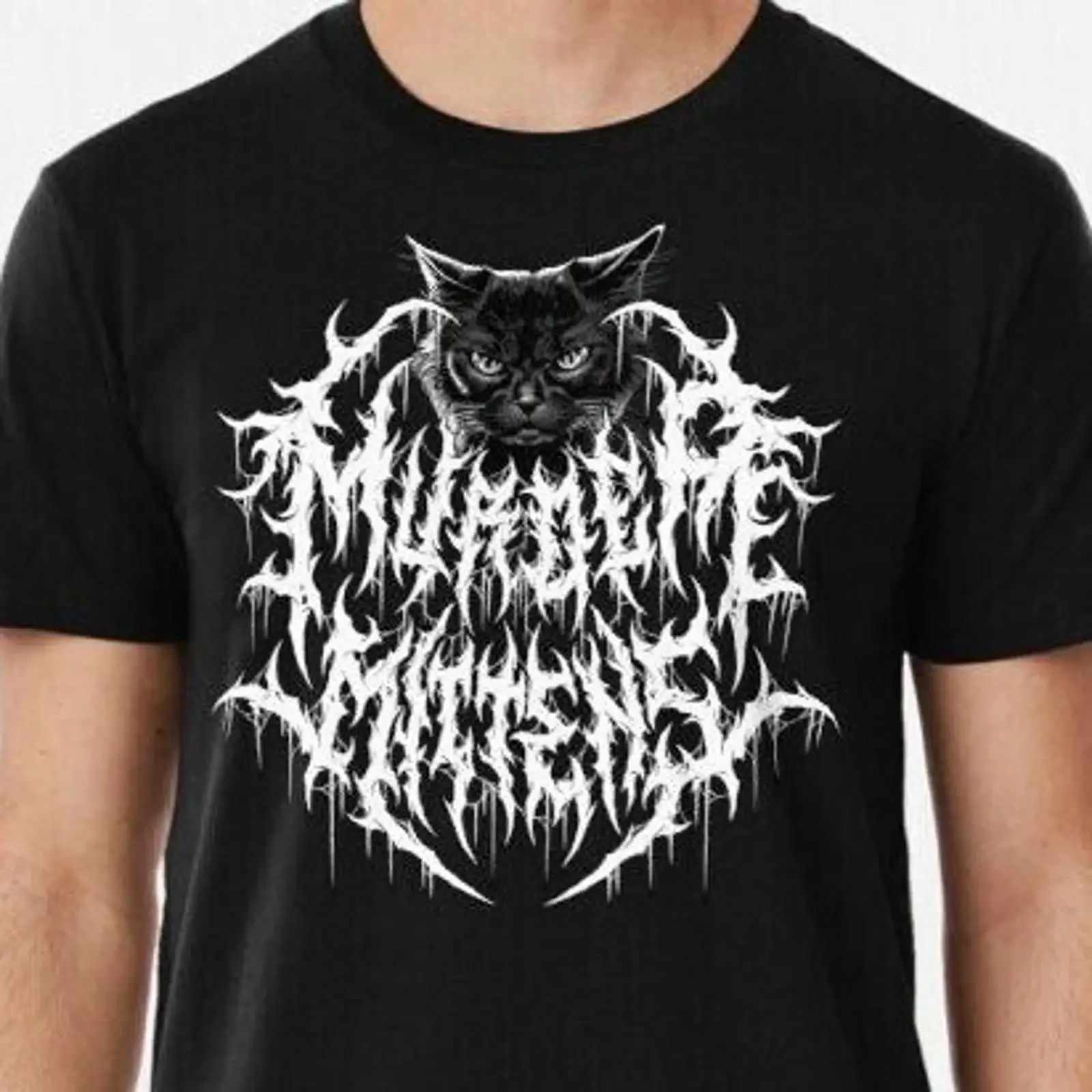 Murder Mittens Death metal design T shirt or  vintage Washed Casual Comfortable streetwear Top For Everyday Wear Slightly