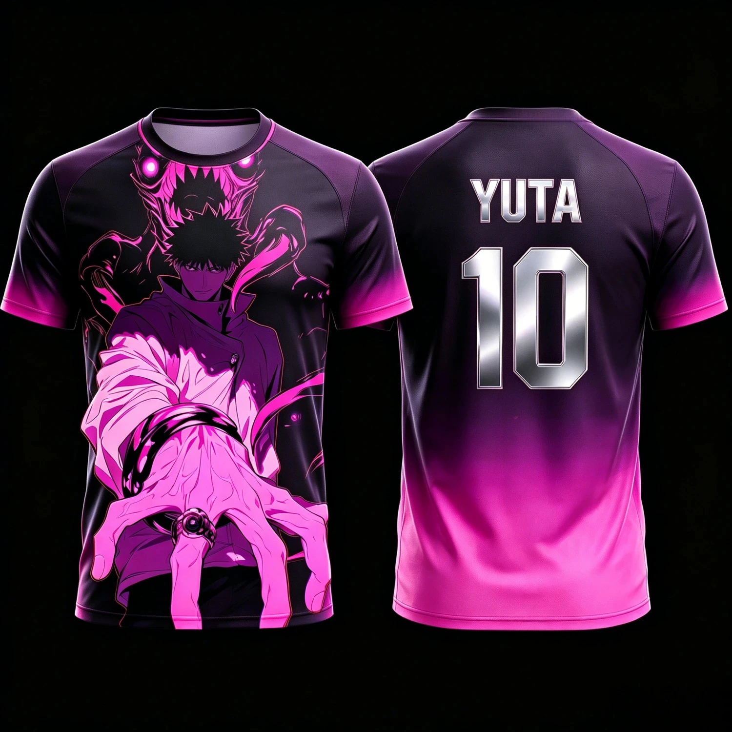 2026 Summer Jujutsu Kaisen Retro Cosplay T-shirt Men's 3D Printed Jiu Jitsu Short-sleeved Family Unisex Children's Sports Shirt
