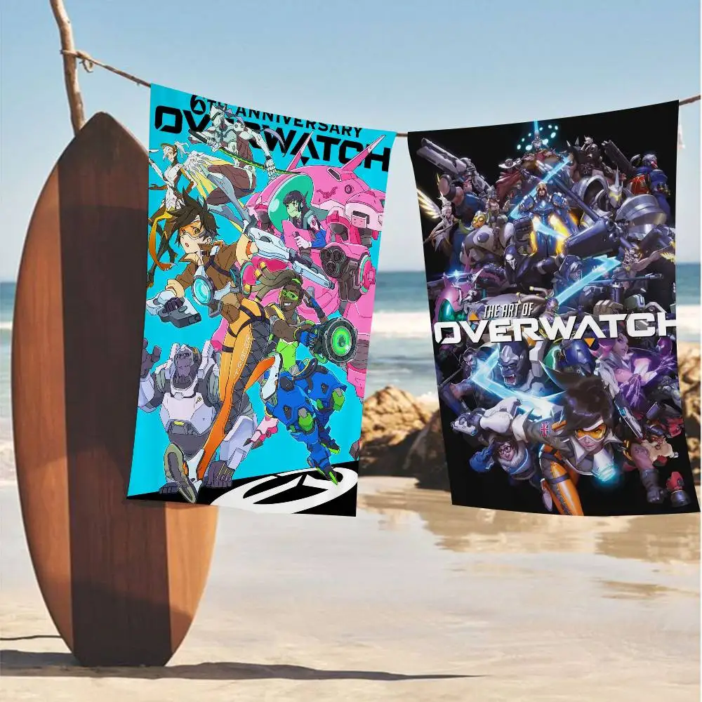 Pop Game O-Overwatch cute Self-adhesive Art Microfiber Towel Absorbent Quick dry Yoga Swimming Resort Mountain Climbing Towel