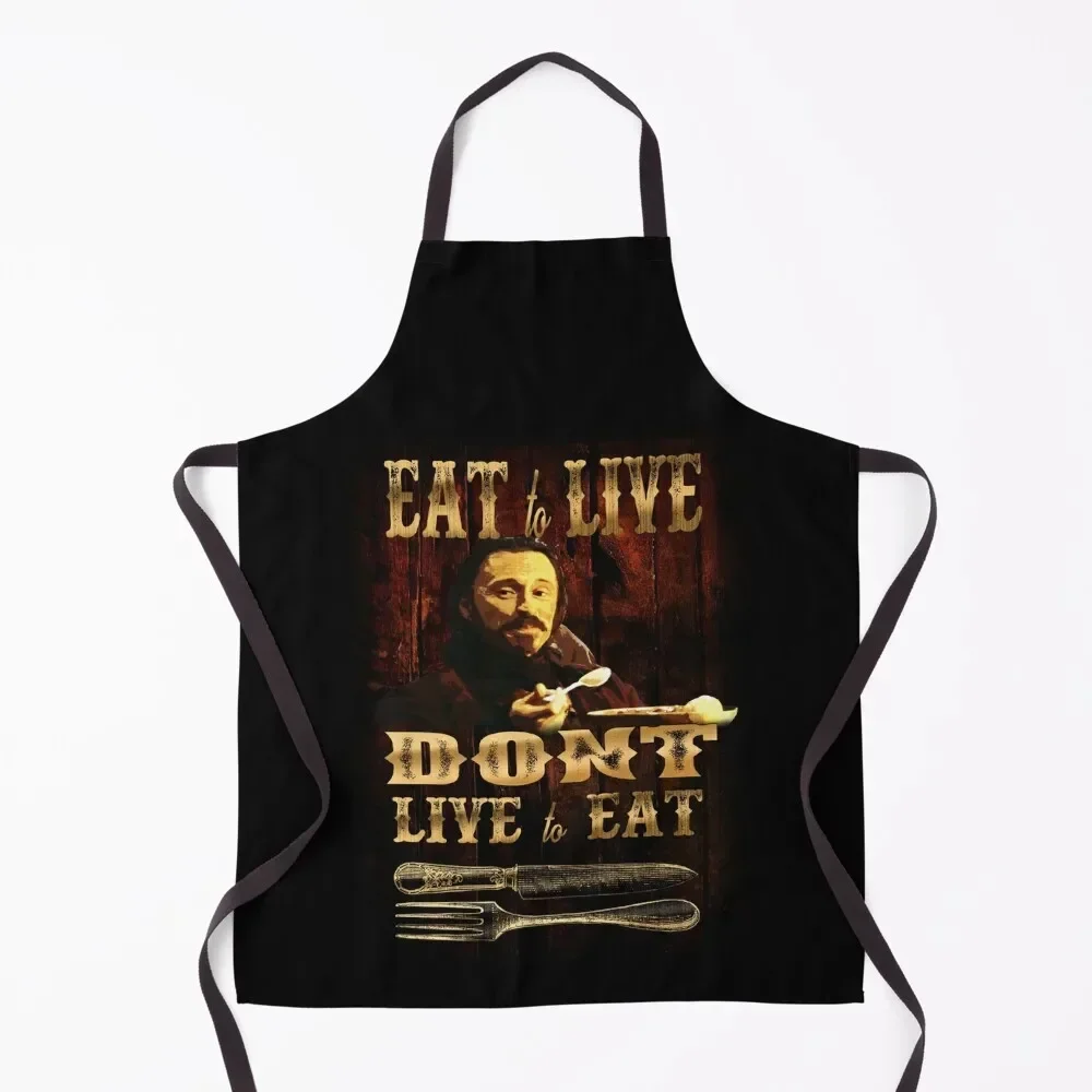 

Ravenous Eat to Live, Don't Live to Eat Apron waiter manicurist Apron