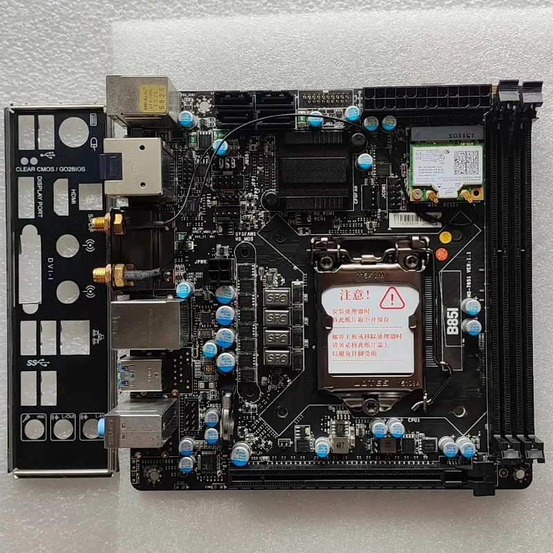 

Used B85I ITX WIFI 17x17 Mini Motherboard LGA1150 B85 Chipset Onboard WiFi DDR3 Dual Channel Mainboard for MSI