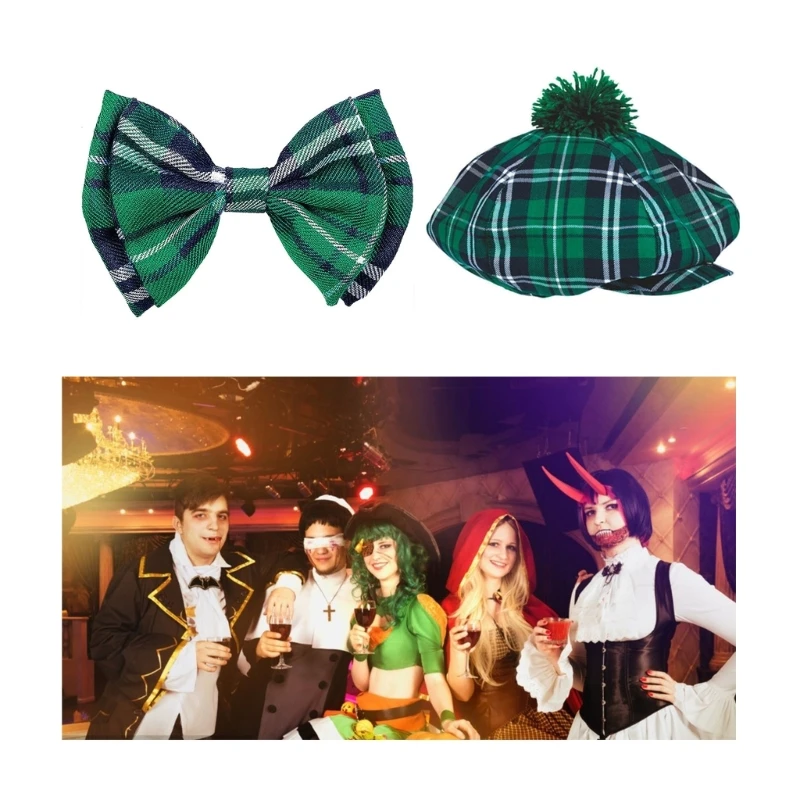 Leuke Plaids Schilder Hoed voor St. Patricks Day Party Decor Feestelijke Rekwisieten voor Shows Hoofddeksel Schilder Hoed Drop