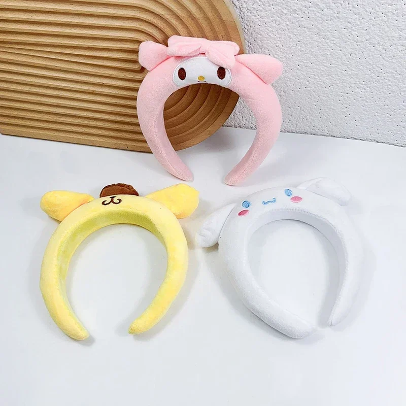 Cartoon Sanrio Ears Headwear Baby Anime Hello Kitty Hair Band Women Cute Kuromi Head Band Girls Cinnamoroll Headbands Kids Gift