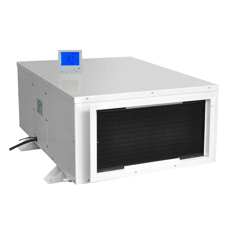 Duct ceiling mounted industrial dehumidifier for greenhouse grow room