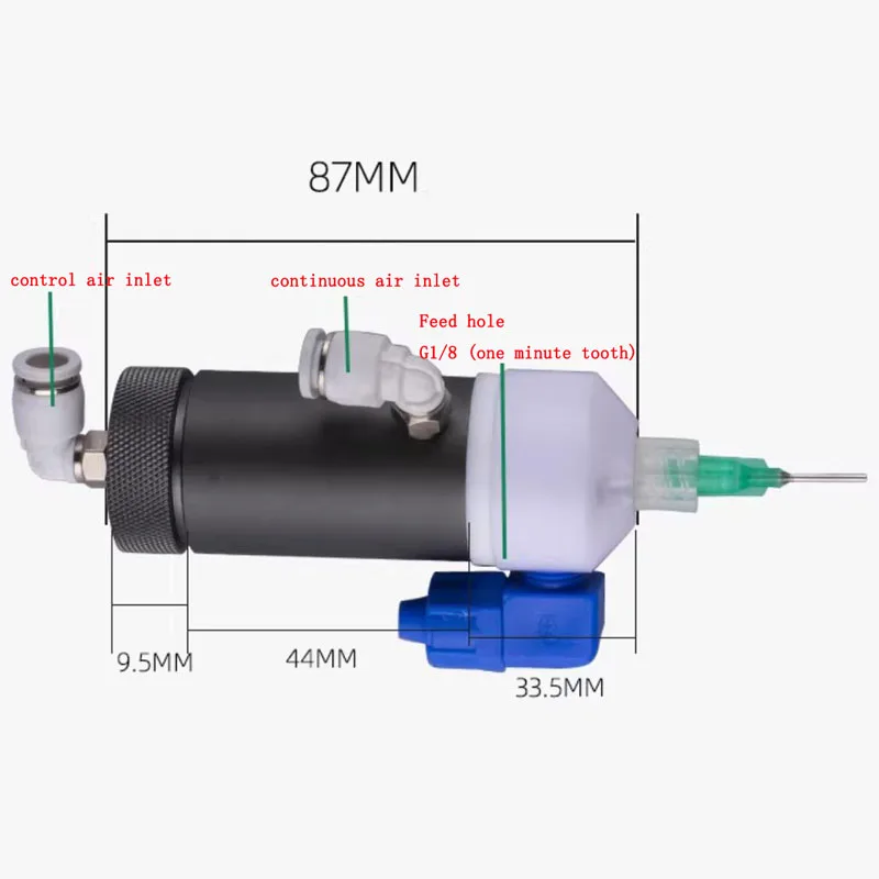 XJ-70 Diaphragm Type Single-Acting Dispensing Valve Precision Adhesive 1-10000 CPS 2-7 KG Pressure G1/8 Inlet for Industrial Use