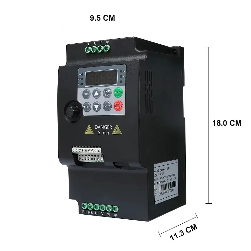 Inverter VFD 0.75/5.5KW Single-Phase input AC 220V/380V  3PH Output Frequency  Drive For Spindle Motor control