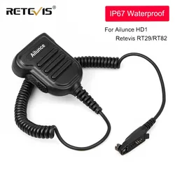 IP67 Waterproof Microphone PTT Speaker Mic For Ailunce HD1 Retevis RT29/NR630/RT82/RT83/RT648 Multi-pin Walkie Talkie J9131G