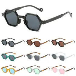 Lunettes de soleil carrées polygonales pour femmes et hommes, lentilles d'océan transparentes, nuances hexagonales, lunettes de soleil RiSALE, mode, UV400
