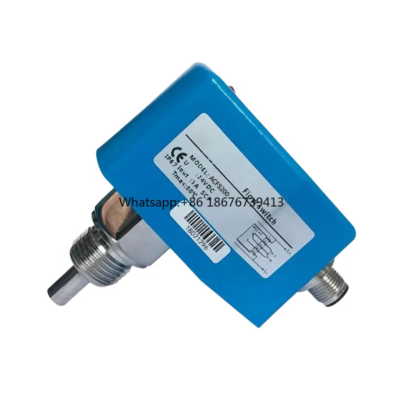 Hot Sales Electronic Thermal Flow Switch NPN PNP 4-20ma Output DC24V Power Supply Water Oil Gas Flow Switch Controller Sensor