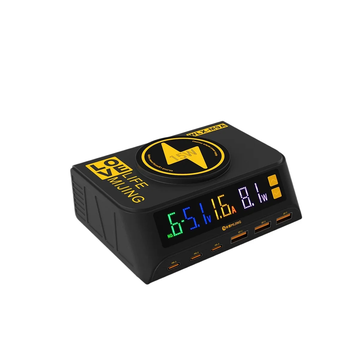 MiJing WLX-M9A Desktop Digital Magnetic Charging Station Supports Wireless Accurate Display of Current, Voltage, and Power