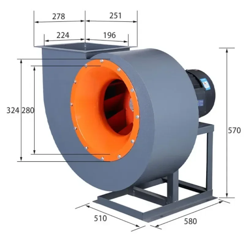 Hot SalesCentrifugal Fan 380V Industrial Dust Removal Snail Type Spray Paint Room Smoke Exhaust Blower