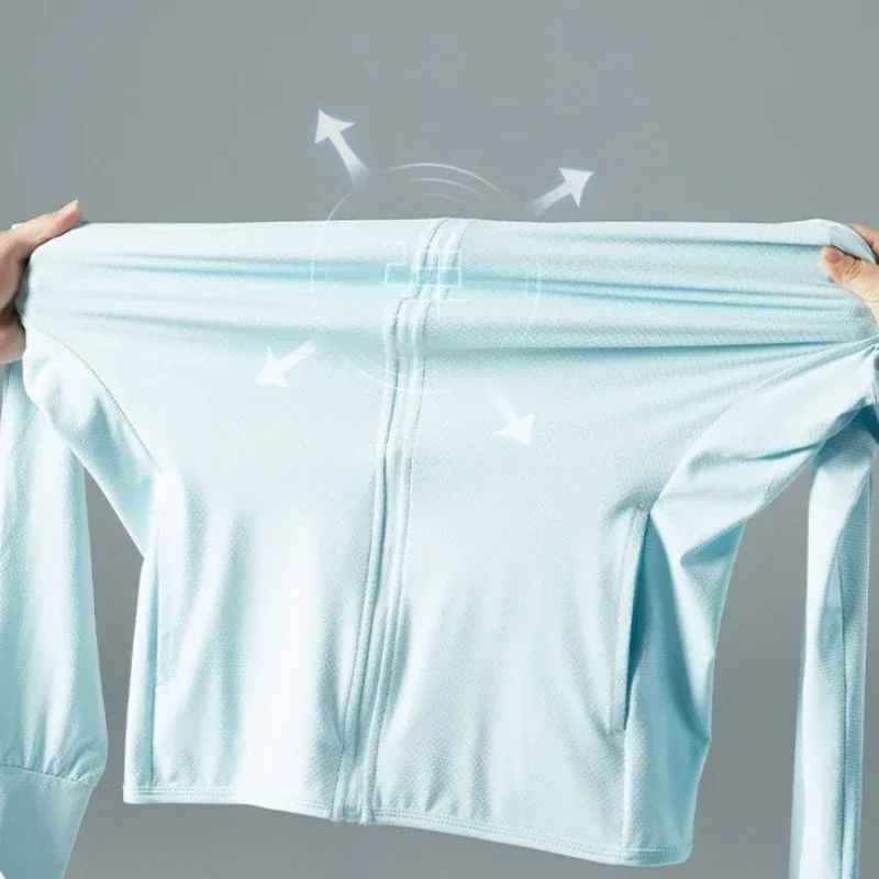 Women Sunscreen Jacket Plus Size UV Proof Coat UPF50+ Beach Hoodie Windproof Soft Comfortable Quick-drying Sports Hiking Clothes