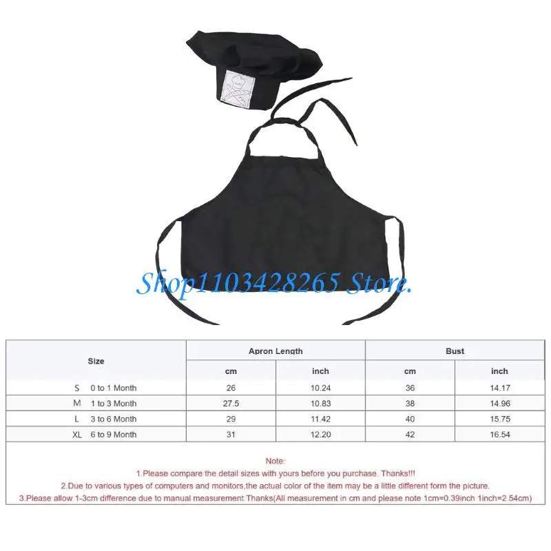 مجموعة أدوات الطبخ لحديثي الولادة لالتقاط الصور الفوتوغرافية للأطفال الرضع مع قبعة G2TE