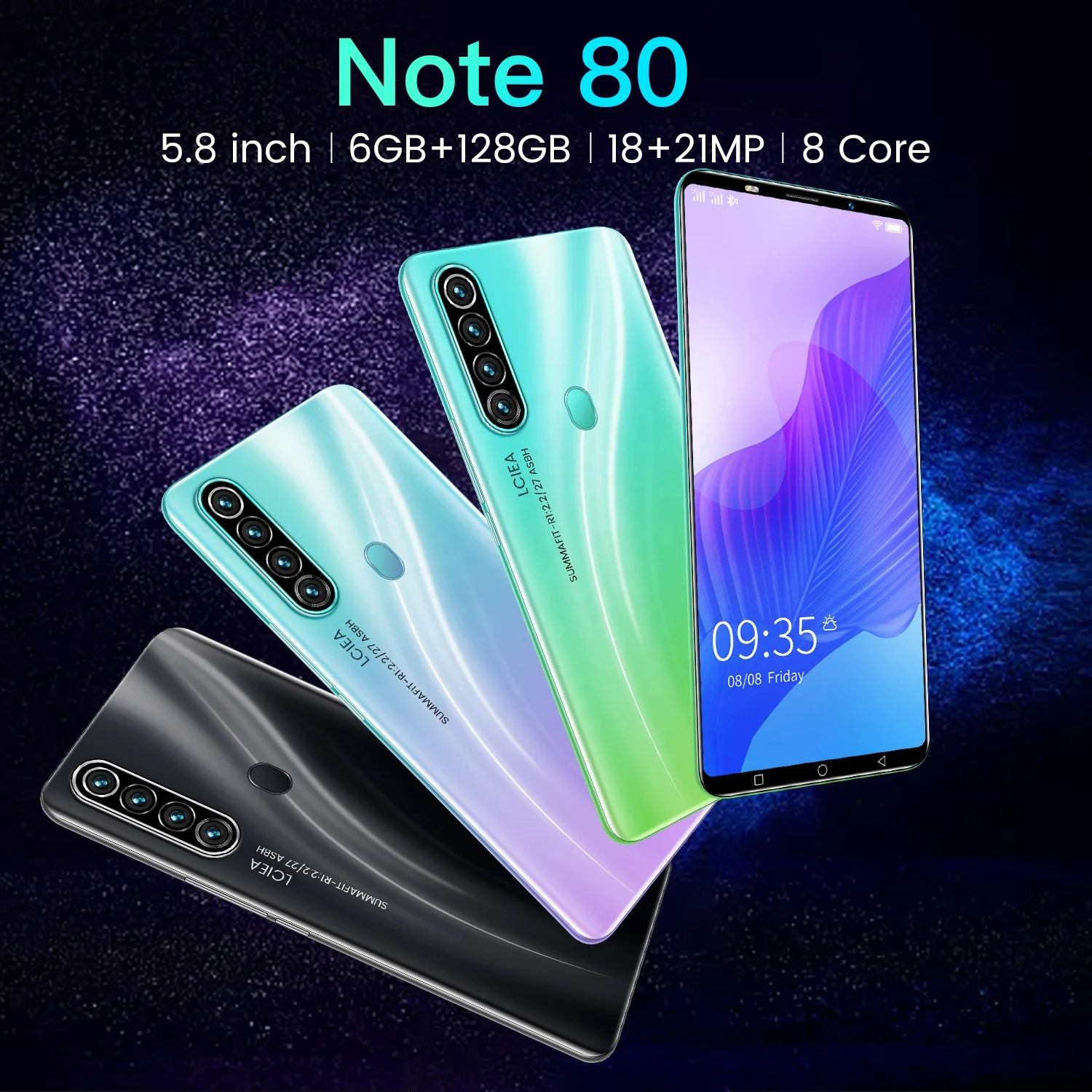 global version mobile phone HD Camera Smartphone gifts new note 80 pro gaming mobile phone Android 10.0 For Sale