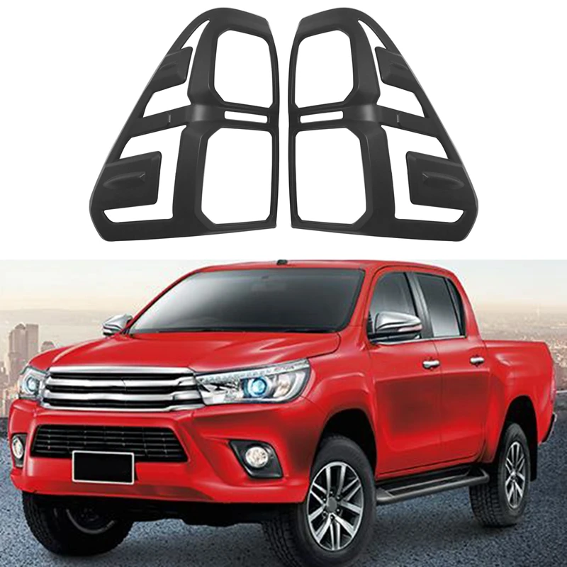 Car Rear Direct Fit Protective Practical Sequins Accessories Decorative Frame Tail Lamp Shade For HILUX REVO 2016+