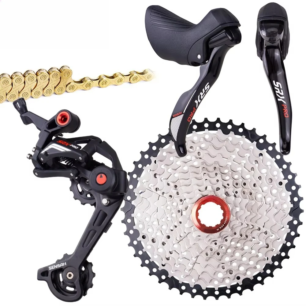 CX 46T 50T 11 سرعة مجموعة الدراجات الحصى الطريق دراجة شيفتر دواسة فرامل Derailleur كاسيت عجلة حرة للسباق #2