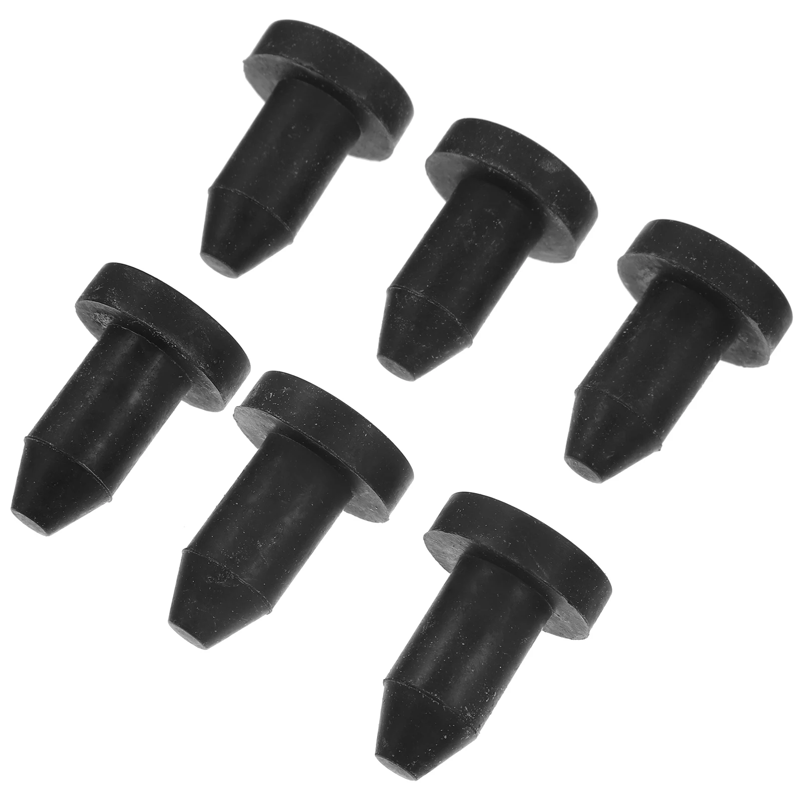6 Pcs Plug Professional Kayak Drain Marine Rubber Boat Accessory Hole Stopper Black Plugs