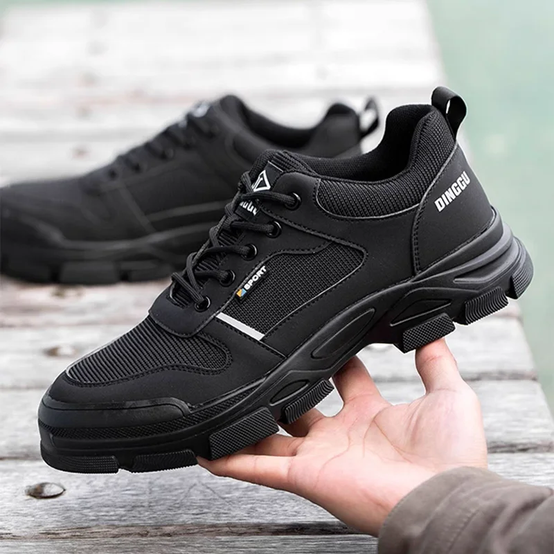 

Мужская мода, дышащие стальные носки, рабочая обувь, летние рабочие защитные ботинки, защитные кроссовки с воздушной сеткой, защитная обувь