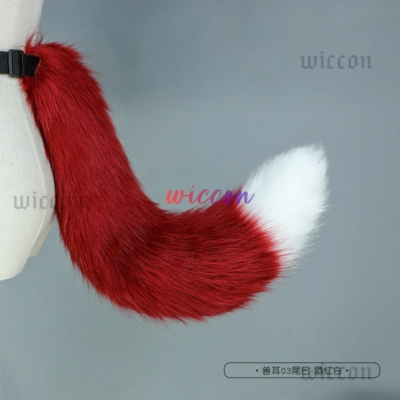 Kig Fursuit Cosplay Gatto Code di volpe Peluche Costumi Cosplay Code grandi Cane Coda pelosa Gioco di ruolo Puntelli per feste Coda di Fursuit per le donne