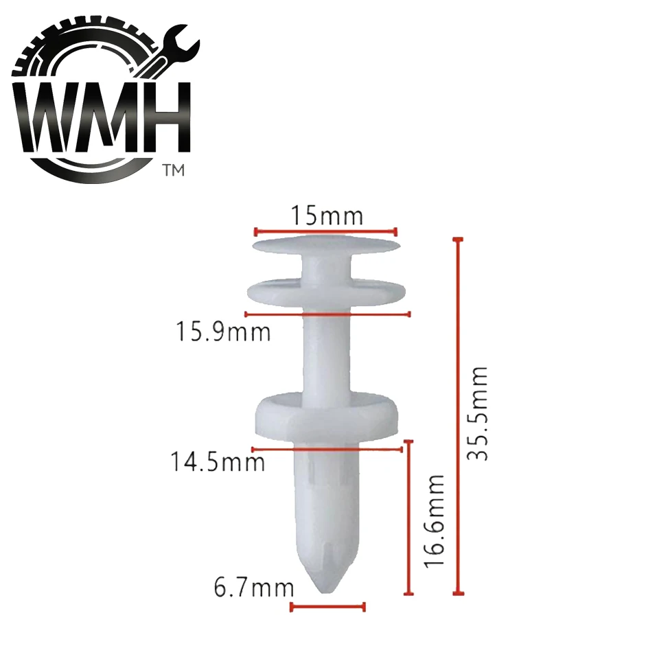 50pcs 15960325 Car Door Trim Panel Plastic Clips Auto Fastener Push Retainer Bumper Fender Engine Cover Rivets For GM Trucks