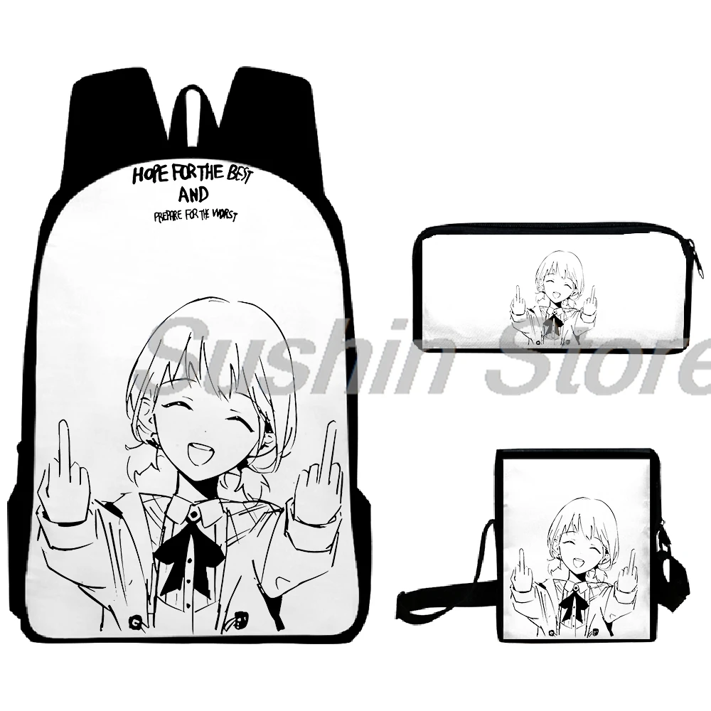 Sac à dos de bande de dessin animé Cry Merch Iseri CrucCartoon pour hommes et femmes, sac à dos à bandoulière pour filles, sac à dos Anime, sac à dos de voyage, 3 pièces par ensemble