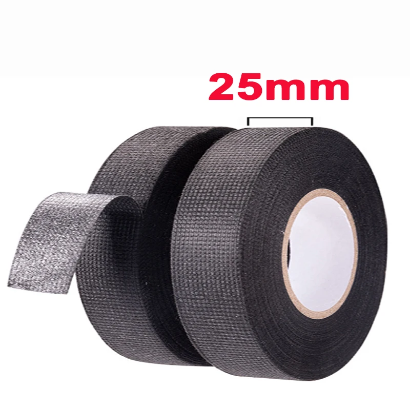 Isolierband, Auto-Verkabelung, Stoffband, 9 mm/15 mm/19 mm/25 mm, Klebebänder, hitzebeständig, Auto-Kabelbaum, Kabel-Organizer