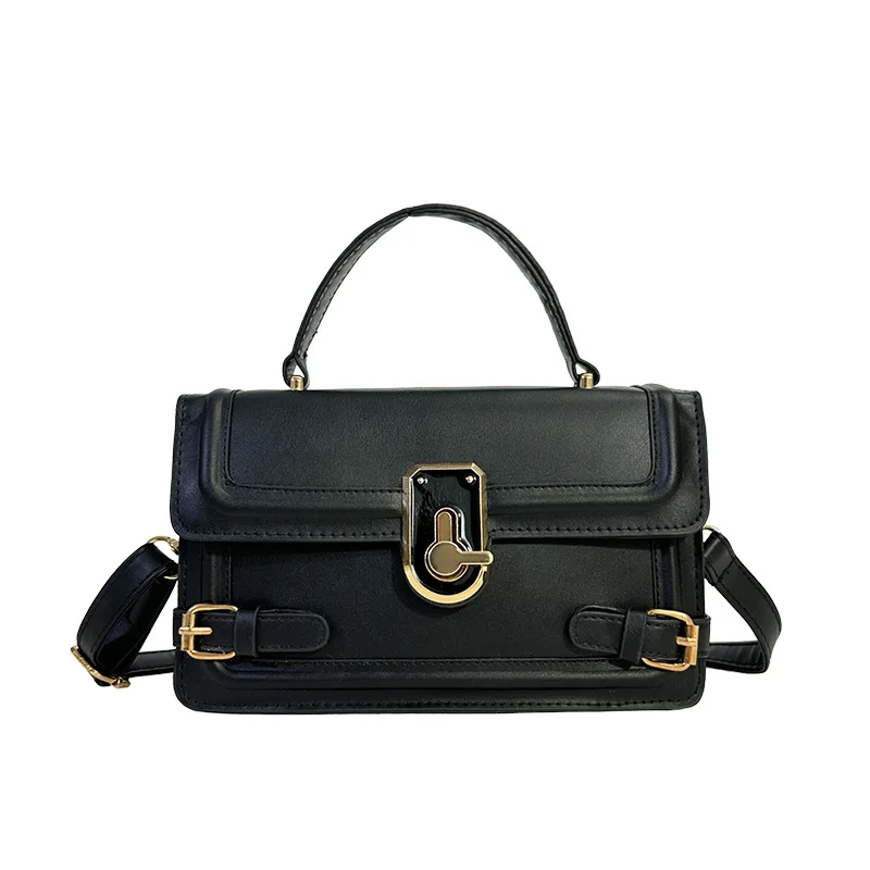 

2025 Новая женская простая маленькая квадратная сумка — европейская и американская мода, стильная, на одно плечо и через плечо, элитный смысл