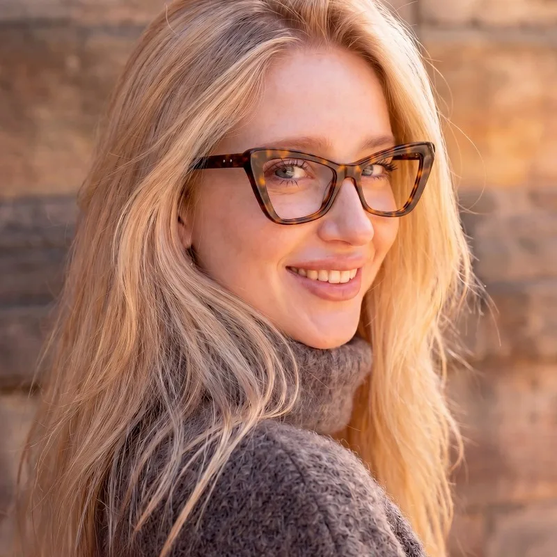 Acetate Trend Retro Cat Eye Man Glasses Frame Eyewear Custom Prescription Lens Women Reading Optical Computer Eyeglasses Myopia