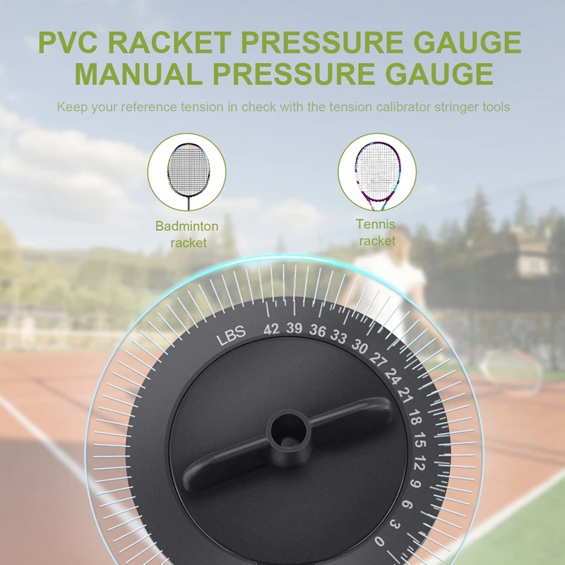 Compteur de ficelle de raquette de badminton, allumer es-outils, ficelle de tennis, outils d\'enfilage, calibrateur de tension